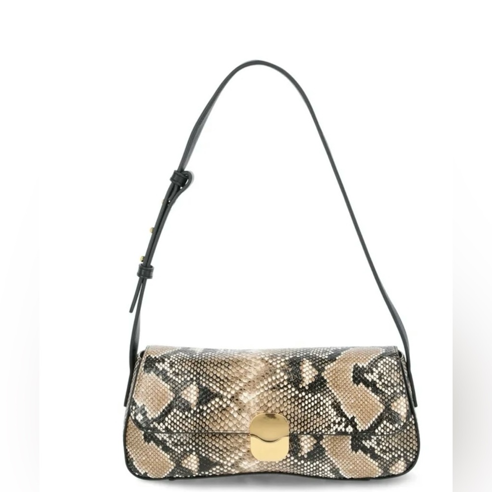 Statement Snakeskin Pattern Shoulder Bag - image 1